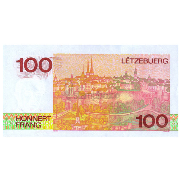 LUXEMBOURG 100 FRANCS 1986 P-58 UNC