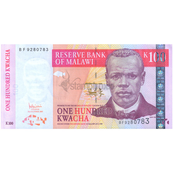 MALAWI 100 KWACHA 2005 P-54 UNC