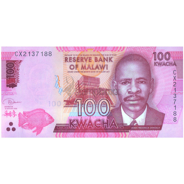 MALAWI 100 KWACHA 2020 P-65 UNC
