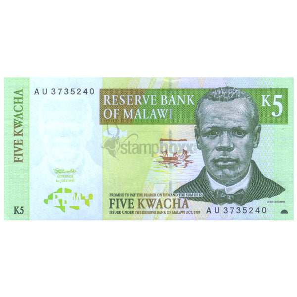 MALAWI 5 KWACHA 1997 P-36a UNC