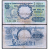 MALAYA & BRITISH BORNEO 1 DOLLAR 1959 P-8 USED