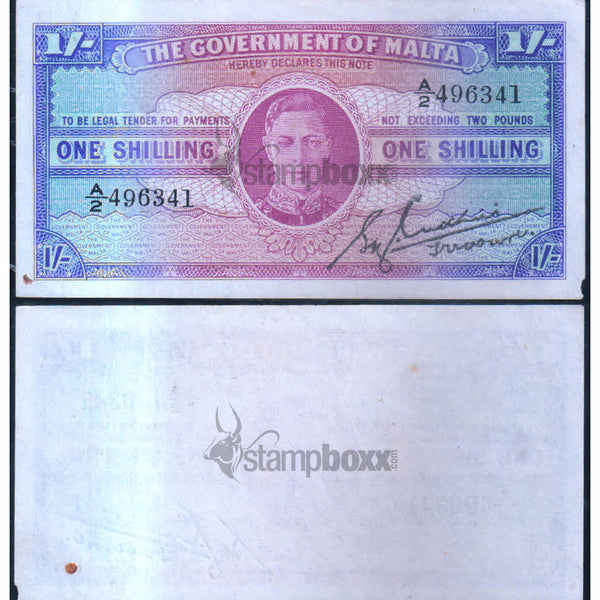 MALTA 1 SHILLING 1943 P-16 UNC