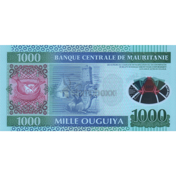 MAURITANIA 1000 OUGUIYA 2014 P-19 UNC