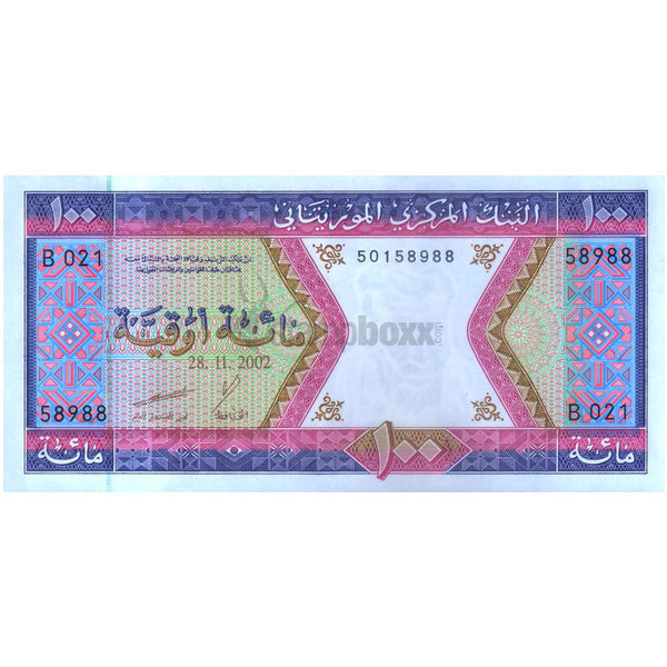 MAURITANIA 100 OUGUIYA 2002 P-4k UNC