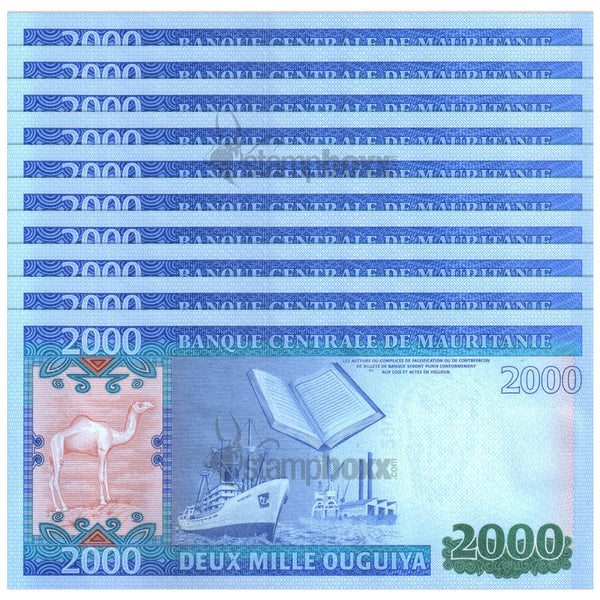 MAURITANIA 2000 OUGUIYA 2011 P-20 UNC x10Pcs