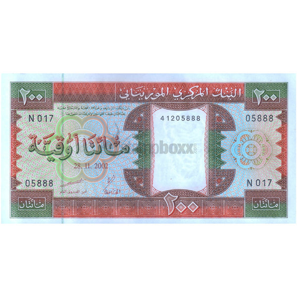 MAURITANIA 200 OUGUIYA 2002 P-5j UNC