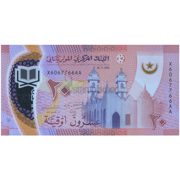 MAURITANIA 20 OUGUIYA 2020 P-A22 UNC POLYMER
