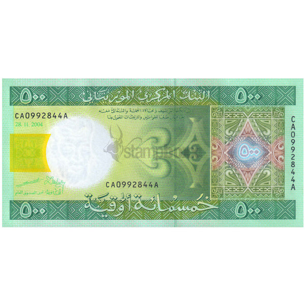 MAURITANIA 500 OUGUIYA 2004 P-12a UNC