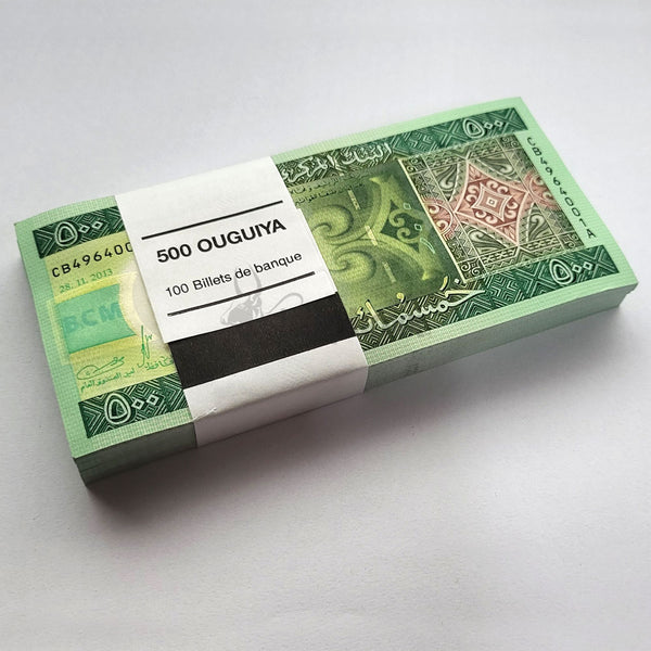 MAURITANIA 500 OUGUIYA 2013 P-18 UNC BUNDLE