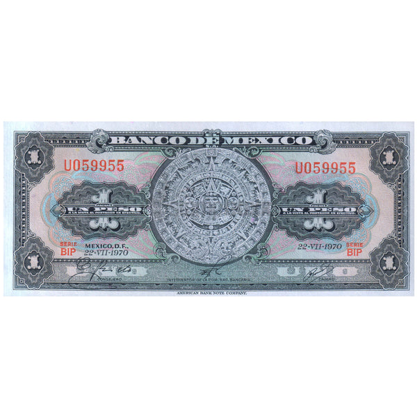 MEXICO 1 PESO 1970 P-59 UNC