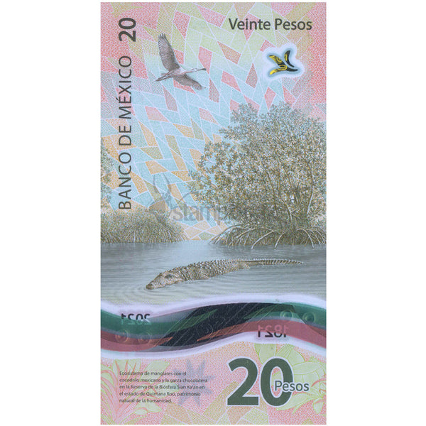 MEXICO 20 PESOS 2022 (1) P-132 UNC POLYMER