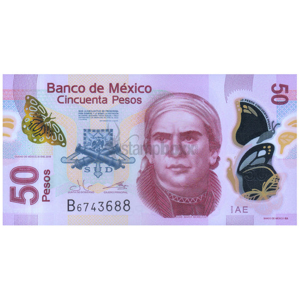 MEXICO 50 PESOS 2019 P-123Ae POLYMER