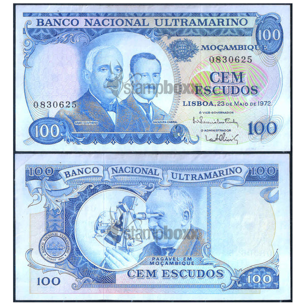 MOZAMBIQUE 100 ESCUDOS 1972 P-113 USED GRADE