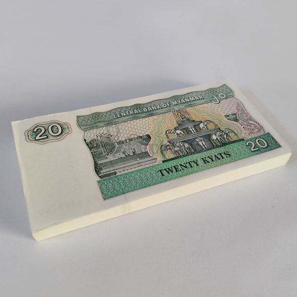 MYANMAR 20 KYATS 1994 P-72 UNC BUNDLE