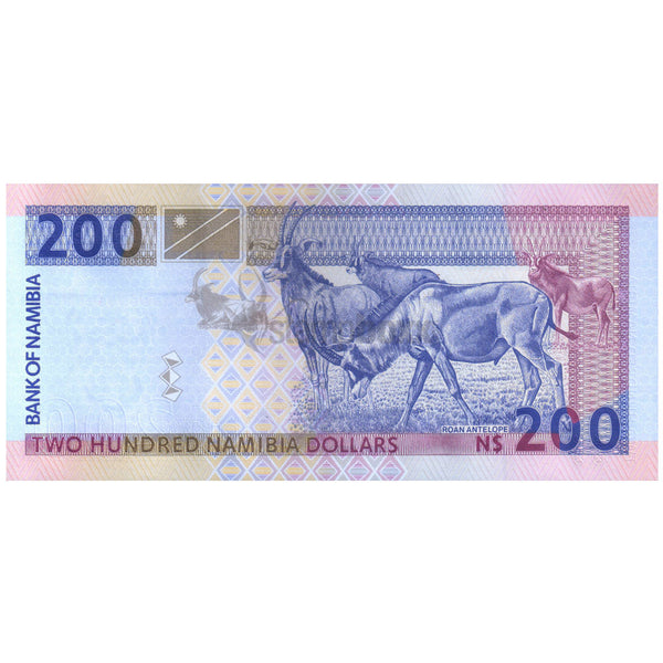 NAMIBIA 200 DOLLARS ND P-10b UNC