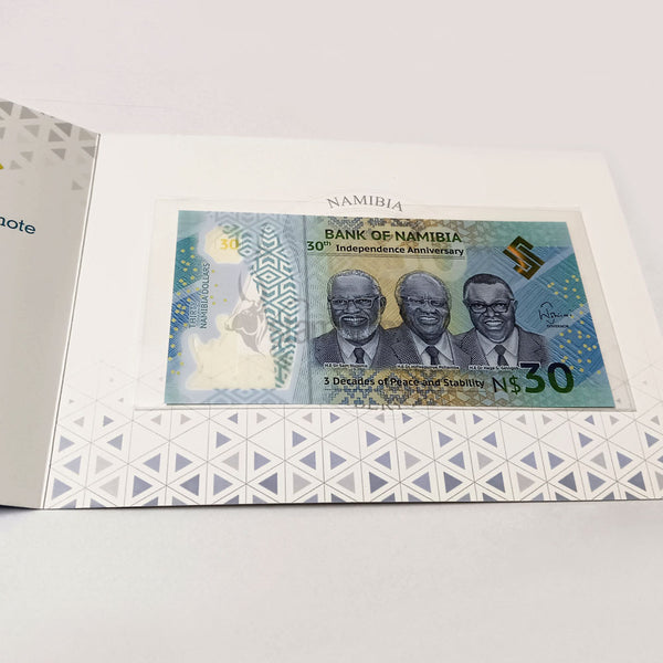 NAMIBIA 30 DOLLARS 2020 P-18 UNC POLYMER WITH FOLDER