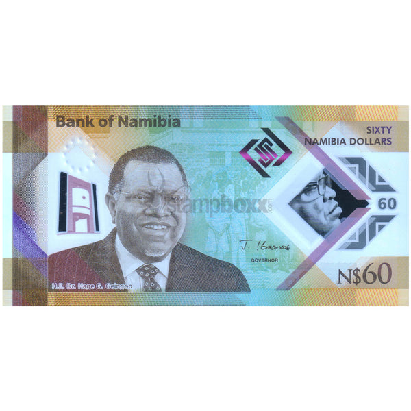 NAMIBIA 60 NAMIBIAN DOLLARS 2025 P-19 UNC COMMEMORATIVE POLYMER