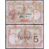 NEW CALEDONIA 5 FRANCS 1926 P-36b(2) USED GRADE