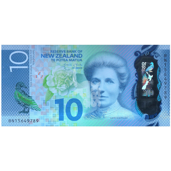 NEW ZEALAND 10 DOLLARS 2015 P-192 UNC POLYMER