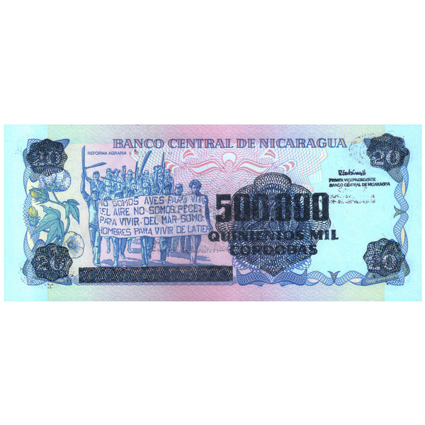 NICARAGUA 500000 CORDOBAS 1990 P-163 UNC