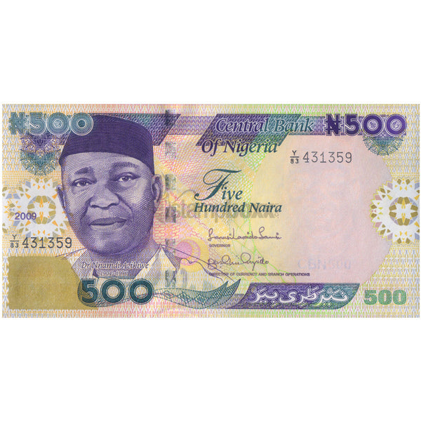 NIGERIA 500 NAIRA 2009 P-30h UNC