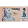 NIGERIA 5 NAIRA 2014 P-38e UNC POLYMER