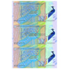 NORTH MACEDONIA 10 DENARI 2018 P-25 UNC UNCUT OF 3