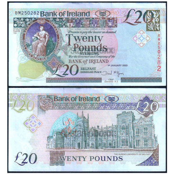 NORTHERN IRELAND 20 POUNDS 2003-2007 VF GRADE