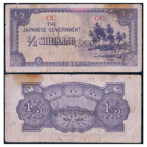 OCEANIA ½ SHILLING 1941 P-1 USED GRADE