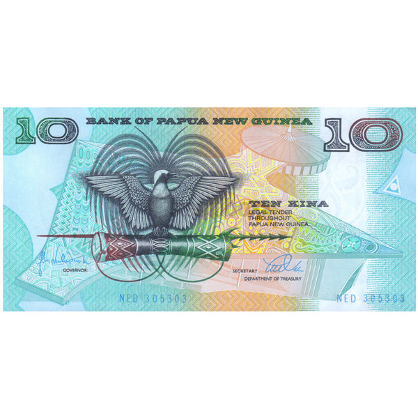 PAPUA NEW GUINEA 10 KINA 1998 P-9e UNC