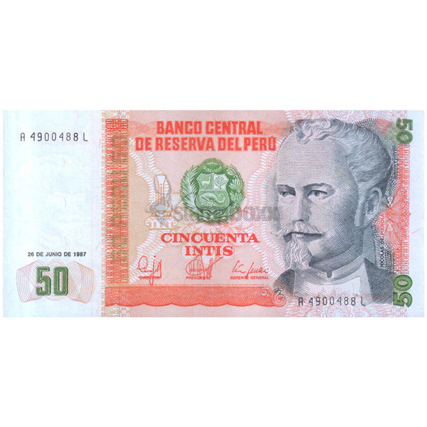 PERU 50 INTIS 1987 P-131b UNC
