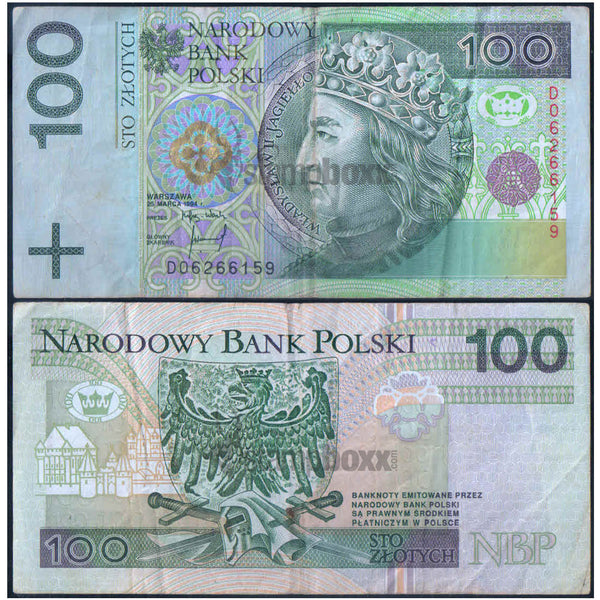 POLAND 100 ZLOTYCH 1994 P-176 USED GRADE