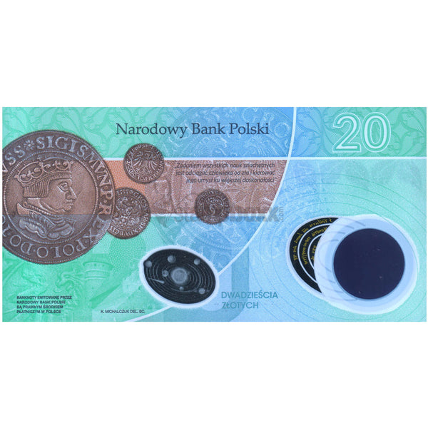 POLAND 20 ZLOTYCH 2022/23 POLYMER FOLDER