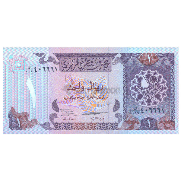 QATAR 1 RIYAL 1996 P-14 UNC