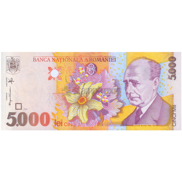 ROMANIA 5000 LEI 1998 P-107 UNC