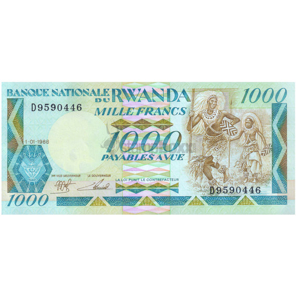 RWANDA 1000 FRANCS 2019 P-42 UNC