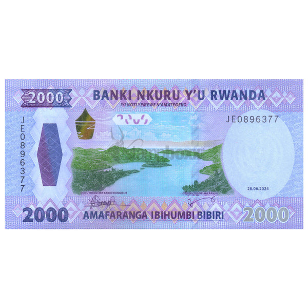RWANDA 2000 FRANCS 2024 P-44 UNC