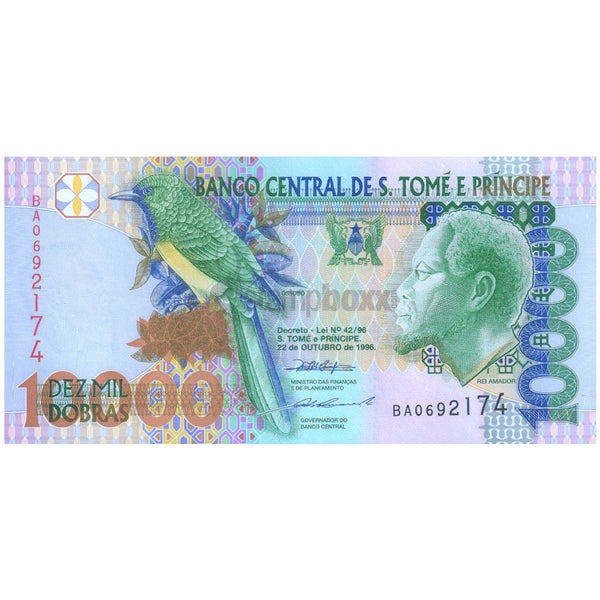 SAO TOME E PRINCIPE 10000 DOBRAS 1996 P-66a UNC