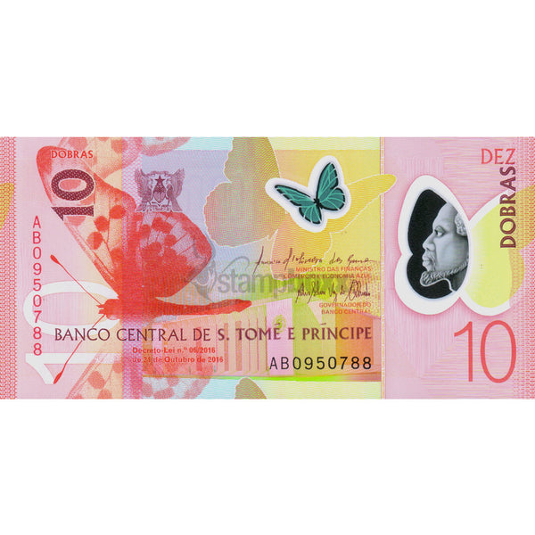SAO TOME E PRINCIPE 10 DOBRAS 2018 P-71 UNC POLYMER