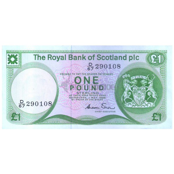 SCOTLAND 1 POUND 1986 P-341Aa UNC