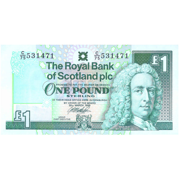 SCOTLAND 1 POUND 1999 P-351 UNC