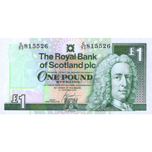 SCOTLAND 1 POUND 2001 P-351 UNC