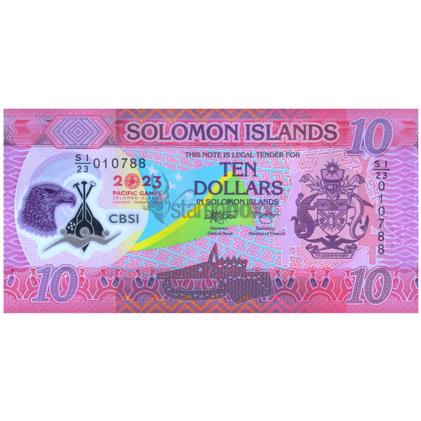 SOLOMON ISLANDS 10 DOLLARS 2023 P-39 UNC POLYMER