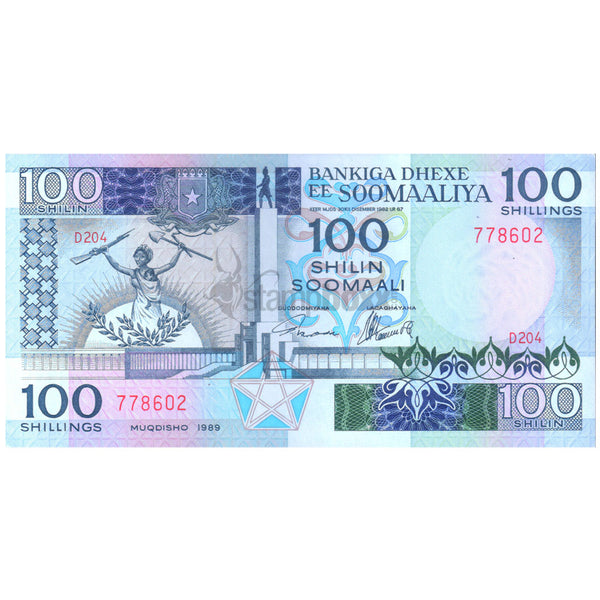 SOMALIA 100 SHILLING 1989 P-35d(2) UNC