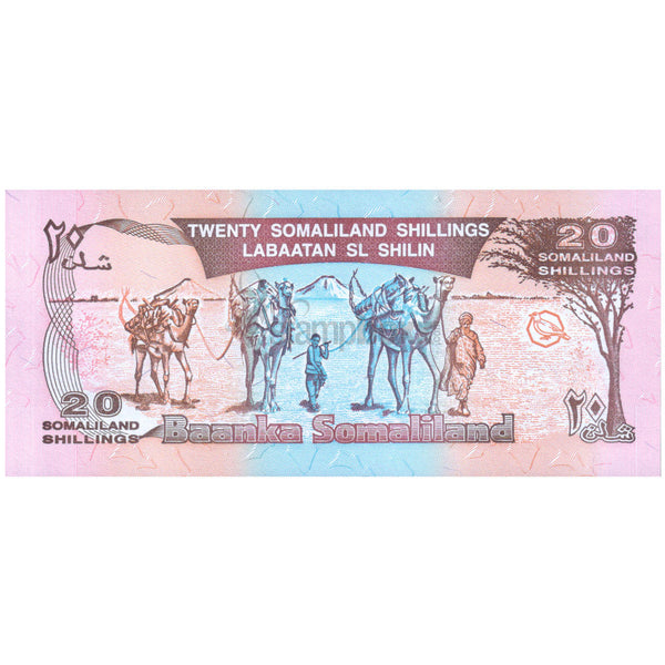 SOMALILAND 20 SHILLINGS 1994 P-3a UNC