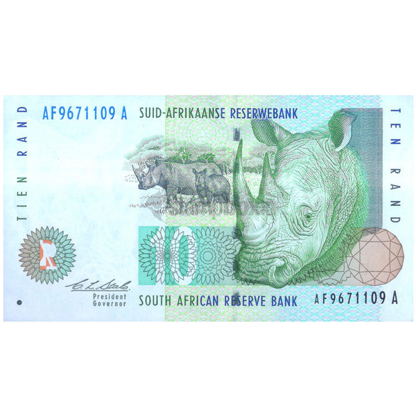 SOUTH AFRICA 10 RAND 1993-99 P-123b UNC