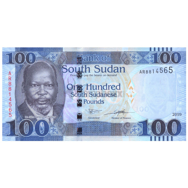 SOUTH SUDAN 100 SOUTH SUDANESE POUNDS 2019 P-15 UNC