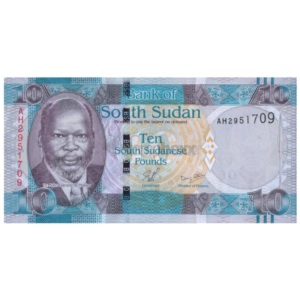 SOUTH SUDAN 10 POUNDS 2011 P-7 UNC
