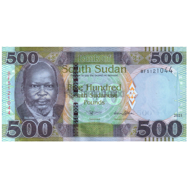 SOUTH SUDAN 500 POUNDS 2021 P-16 UNC