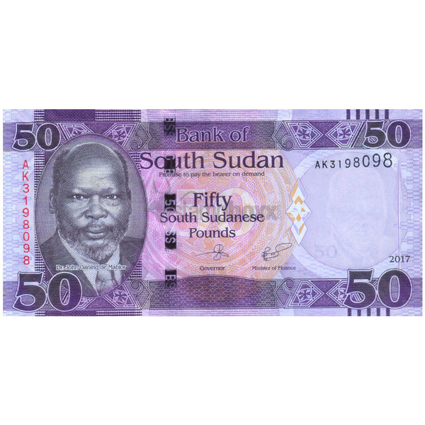 SOUTH SUDAN 50 POUNDS 2017 P-11 UNC